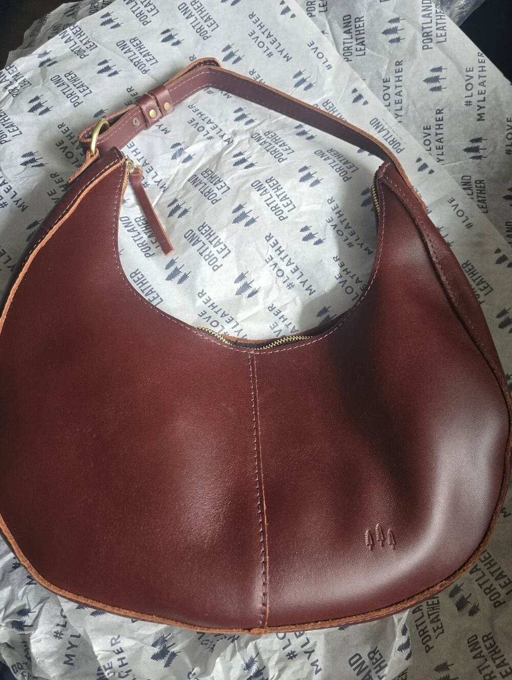 NWOT! Portland Leather Goods, Nora Shoulder Bag, Cognac, MSRP $168